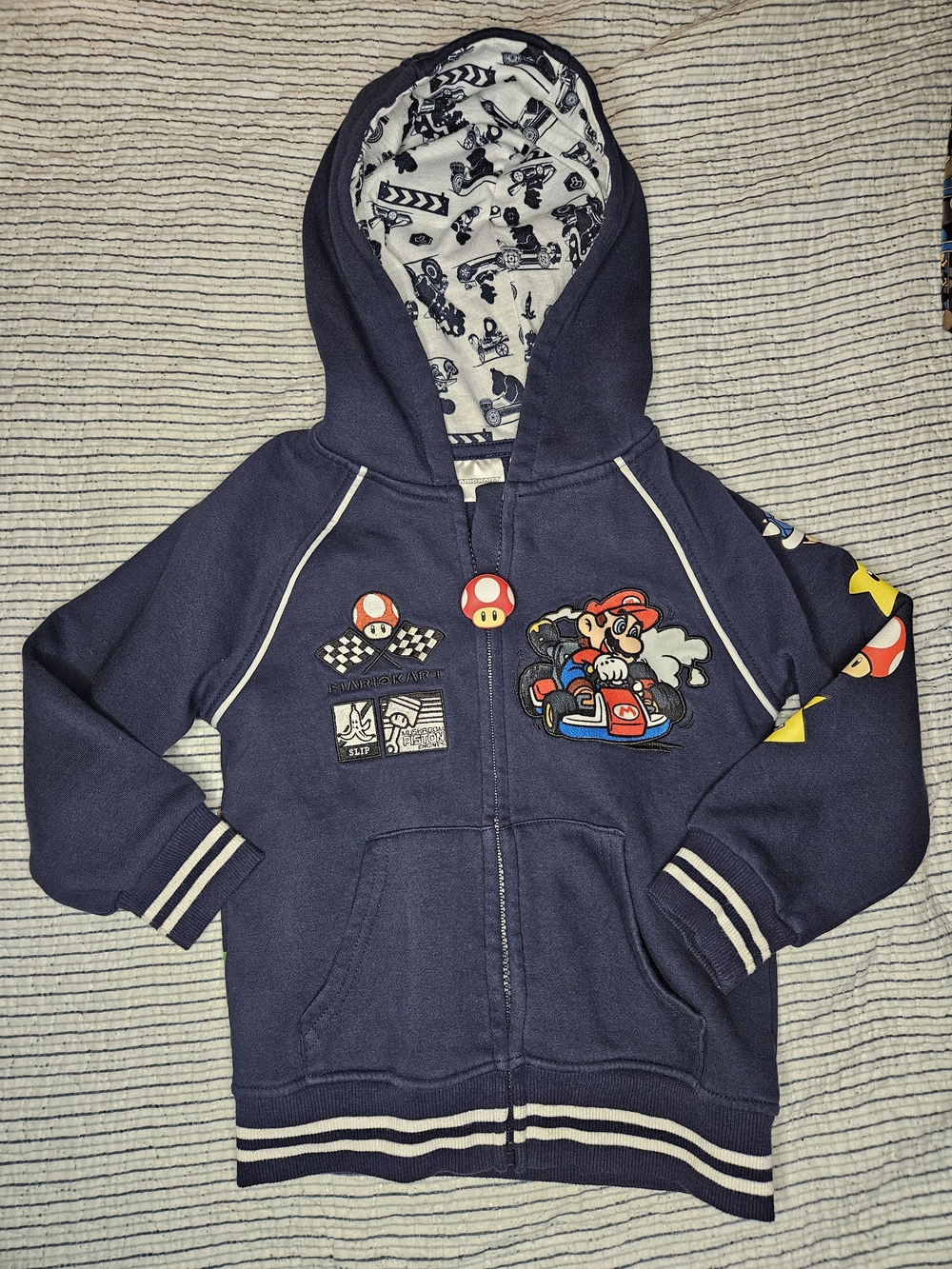 Mario Brothers Mario Kart Racing Hoodie Full Zip XS